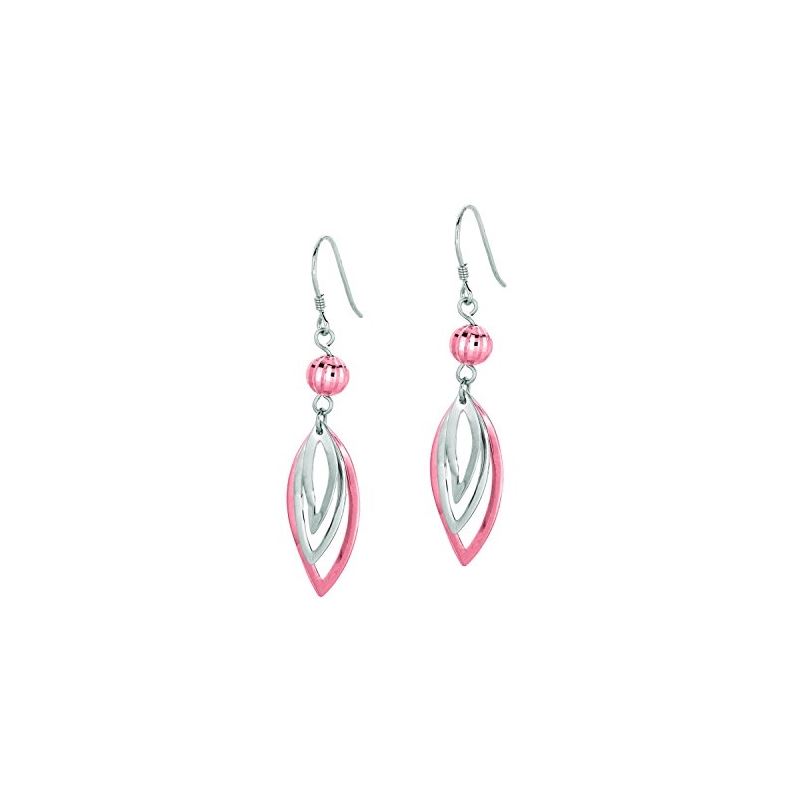 Ladies Pink and White Colors of Silver E 74968 1