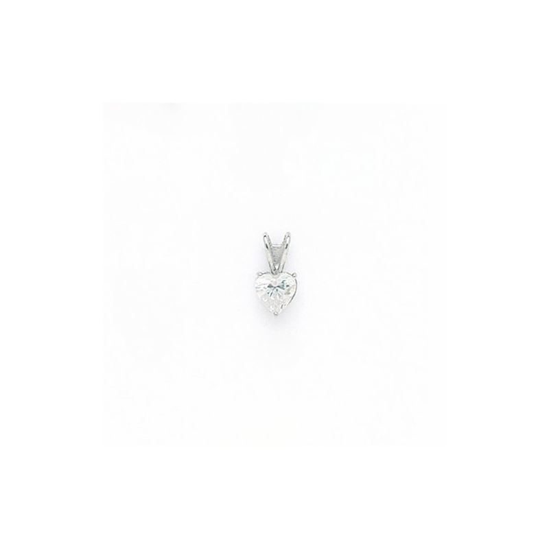 14K Gold Solitaire Pendant CZ PW39 87566 1