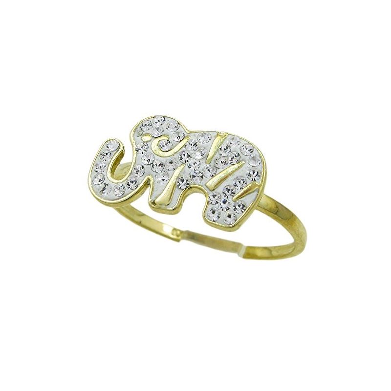 10K Yellow Gold womens elephant ring ASV 63059 1