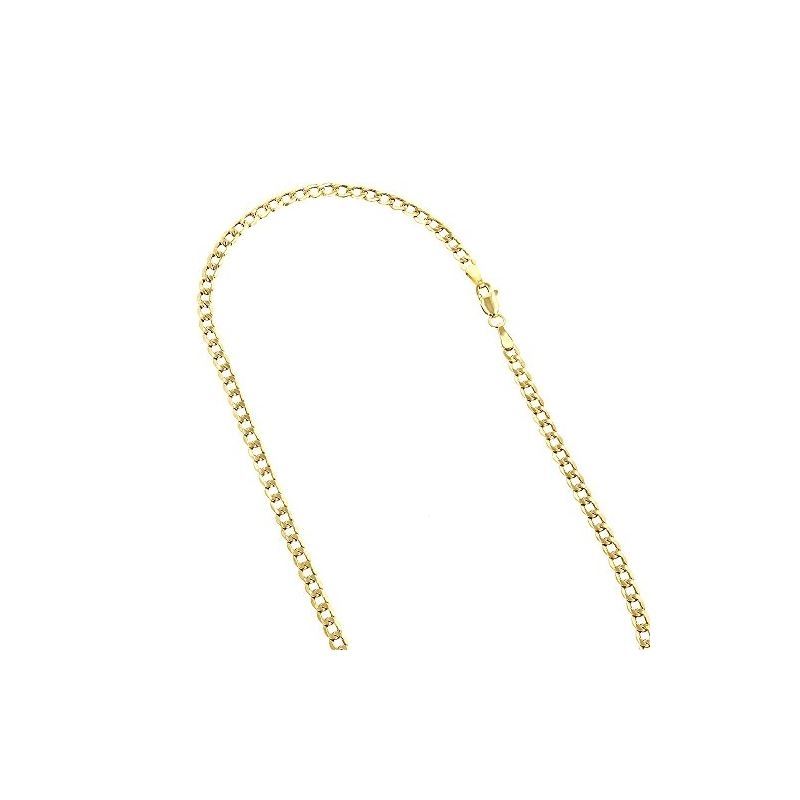 Hollow 10k Gold Curb Chain For Men 5.5mm 91439 1