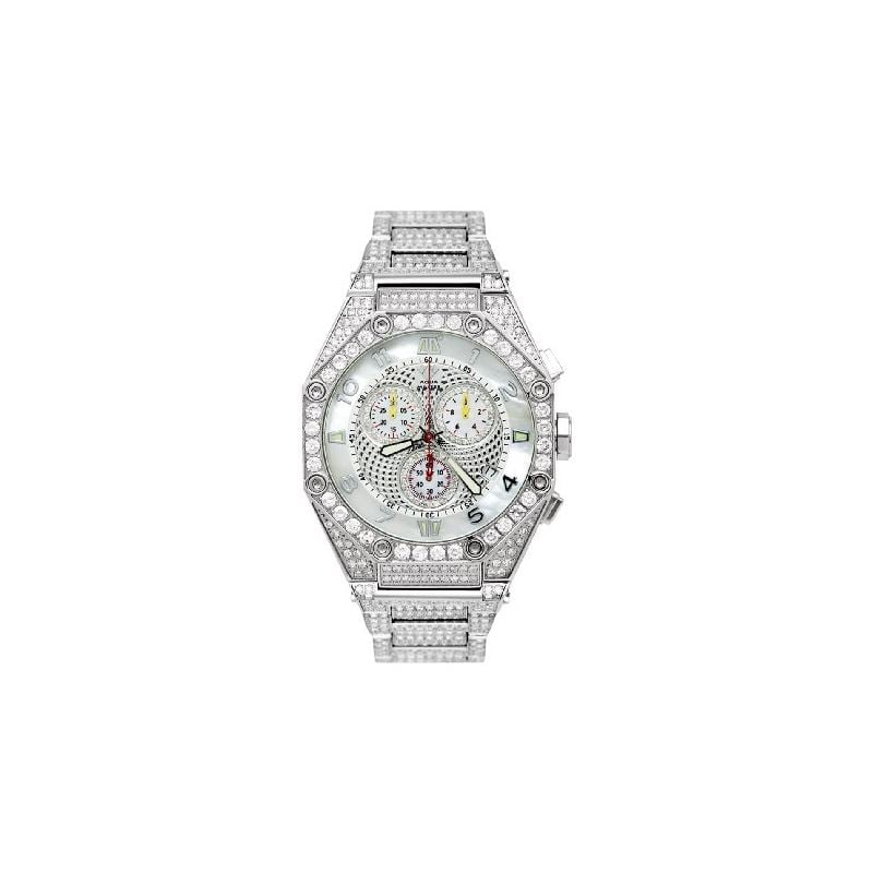 NEW! Men's Octagon Diamond Watch, 20.00 Ctw-