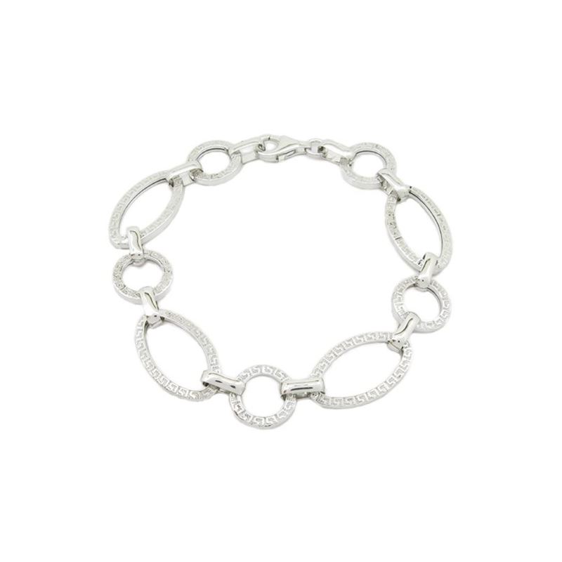 Mens Sterling silver Round and oval link 78887 1