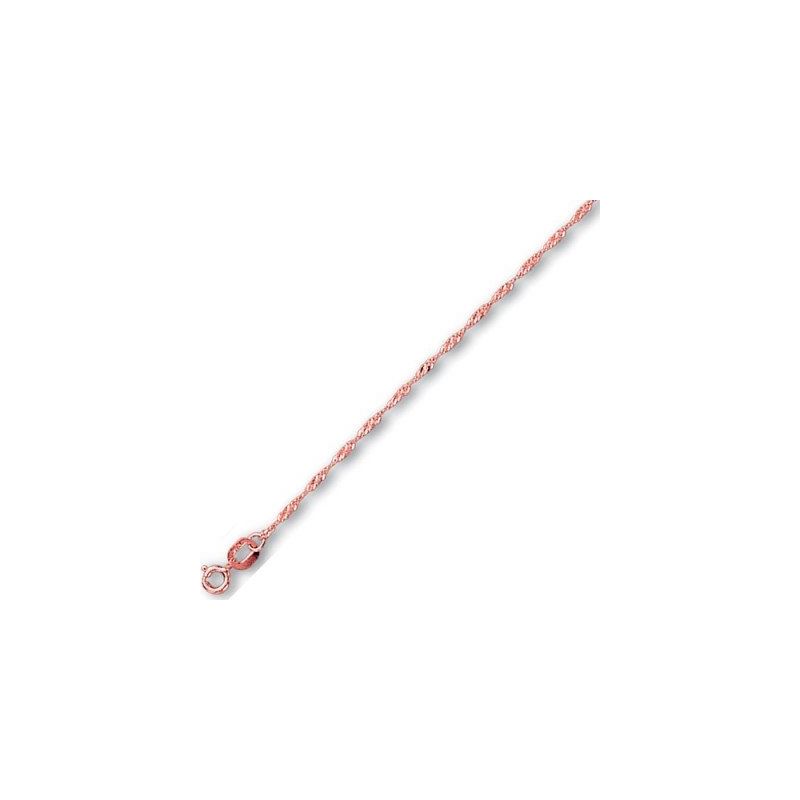 14K Rose Gold 1.0mm wide Diamond Cut Sin 64519 1