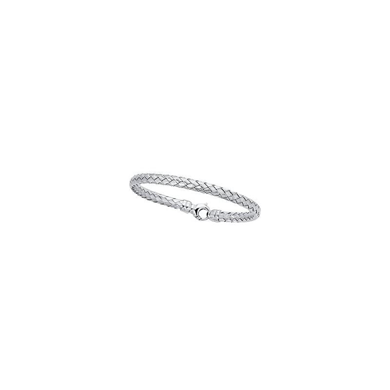 Silver Rhodium Finish 6.0mm Shiny Basket 79777 1