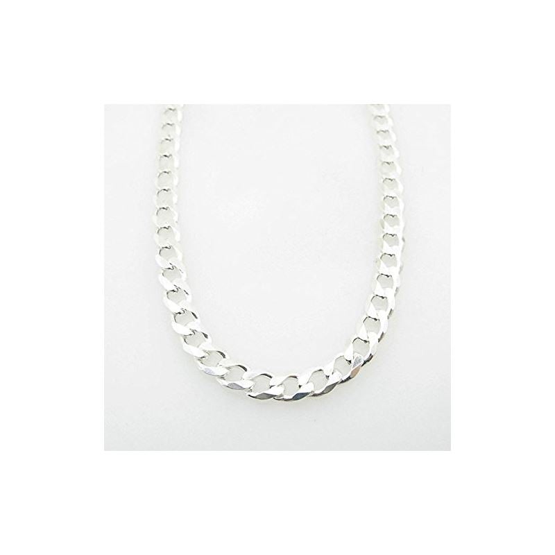 Silver Curb link chain Necklace BDC85 79559 1