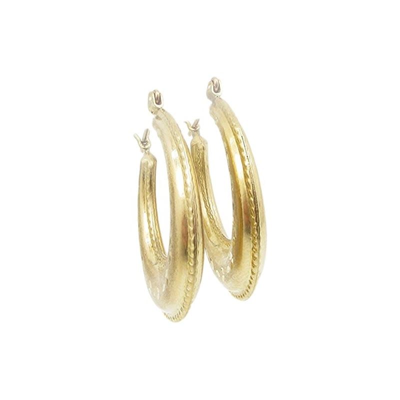 10k Yellow Gold earrings Mini moon hoop  60720 1