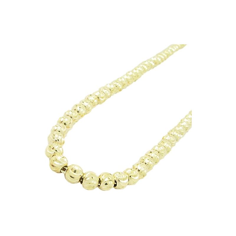 Mens 10k Yellow Gold moon cut bead link  77786 1