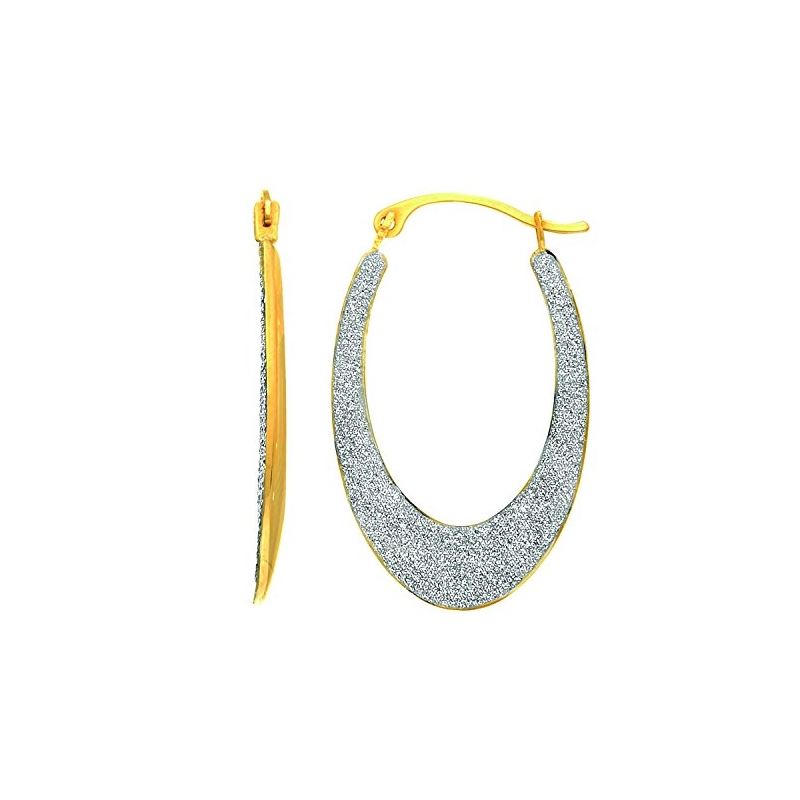 14K Yellow Gold Ladies Fancy Lt.Hoop Ear 69126 1