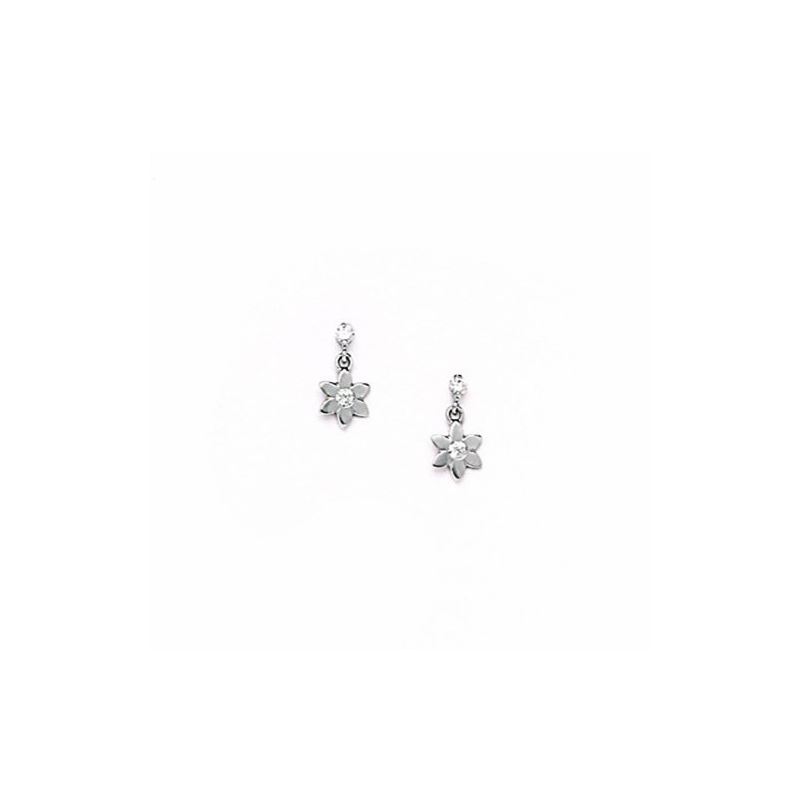 14K White Gold star oval drop shap with  66158 1