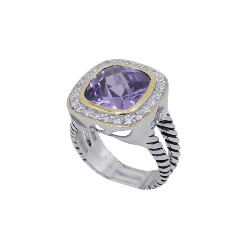 Ladies .925 Italian Sterling Silver Purp 73958 1