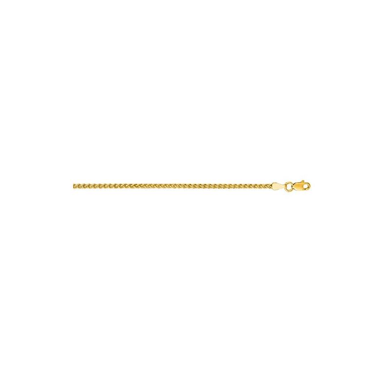 "14K Yellow Gold Round Wheat Chain 24"" in 69948 1