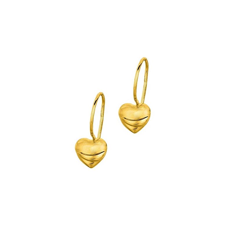 14K Yellow Gold Ladies Drop Earrings ER1 69094 1