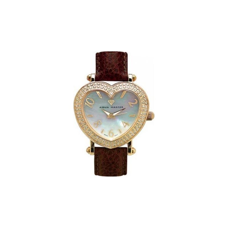 Aqua Master Two Row Diamond Heart Watch  27869 1