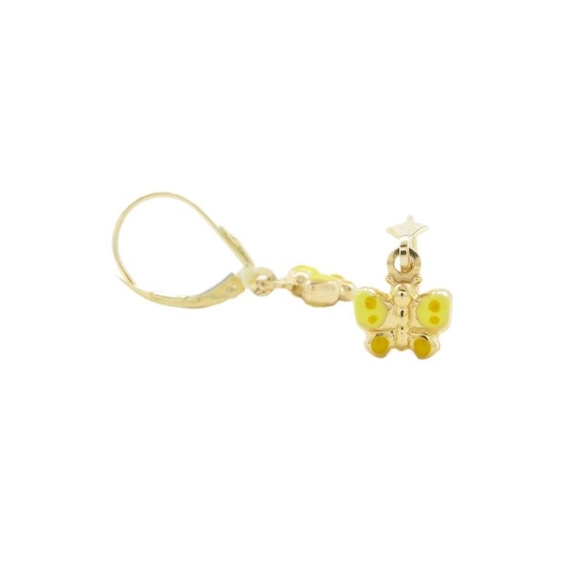 14K Yellow gold Butterfly chandelier ear 67202 1