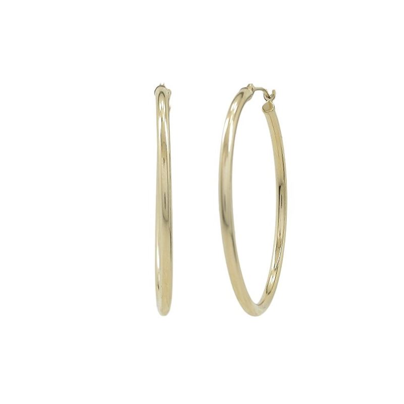 14k Yellow Gold Hoop Endless Earrings Si 69045 1