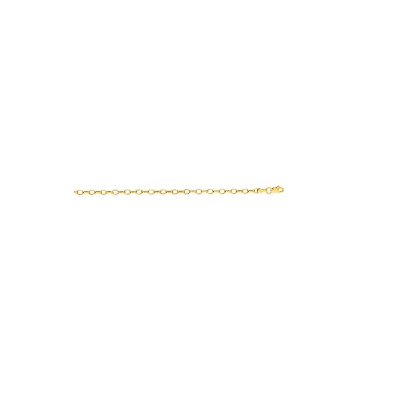 "14K Yellow Gold Oval Rolo Chain 18"" inch 69691 1