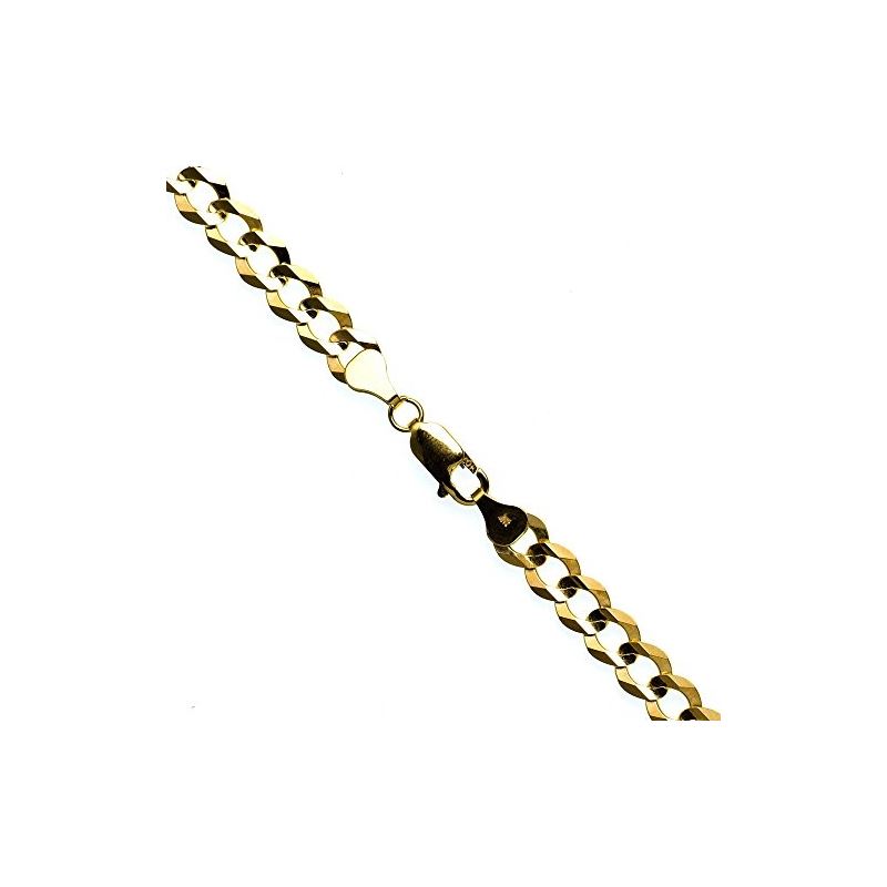 10K YELLOW Gold SOLID ITALY CUBAN Chain  61916 1