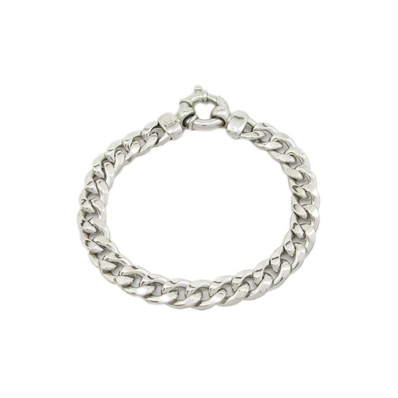 Sterling silver Curb link white bracelet 80522 1