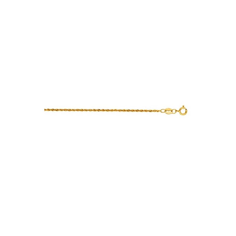 10K Yellow Gold 1.0 Mm Wide Diamond Cut Lite Weigh