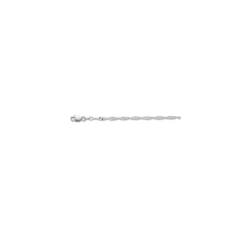 14K White Gold 1.7mm wide Diamond Cut Si 64847 1