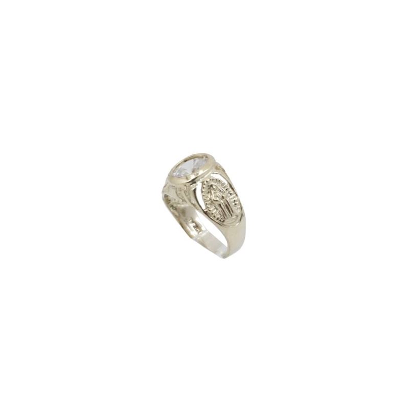 10k Yellow Gold Syntetic white gemstone  62785 1