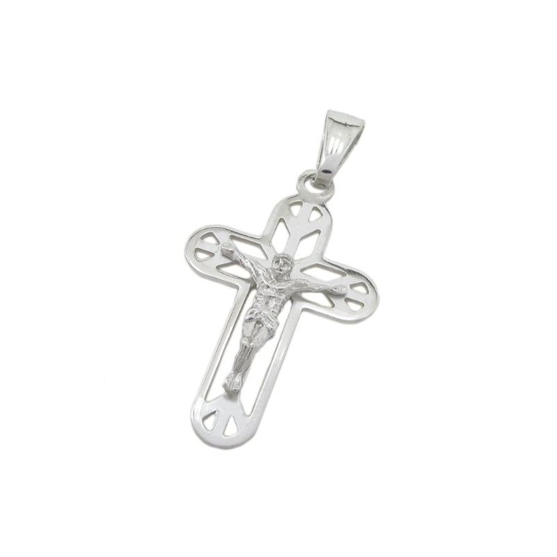 Jesus cut crucifix pendant SB45 36mm tal 73524 1