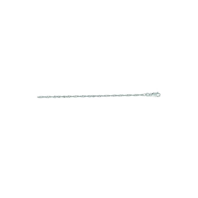 10K 16 inch long White Gold 1.7mm wide C 58955 1