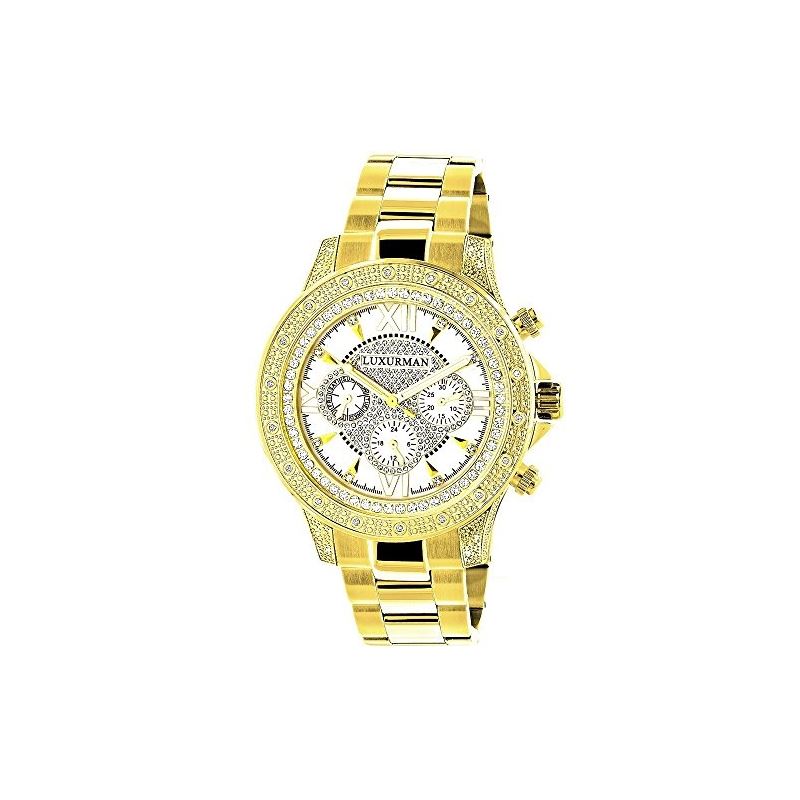 Luxurman Watches: Mens Liberty Genuine D 90670 1