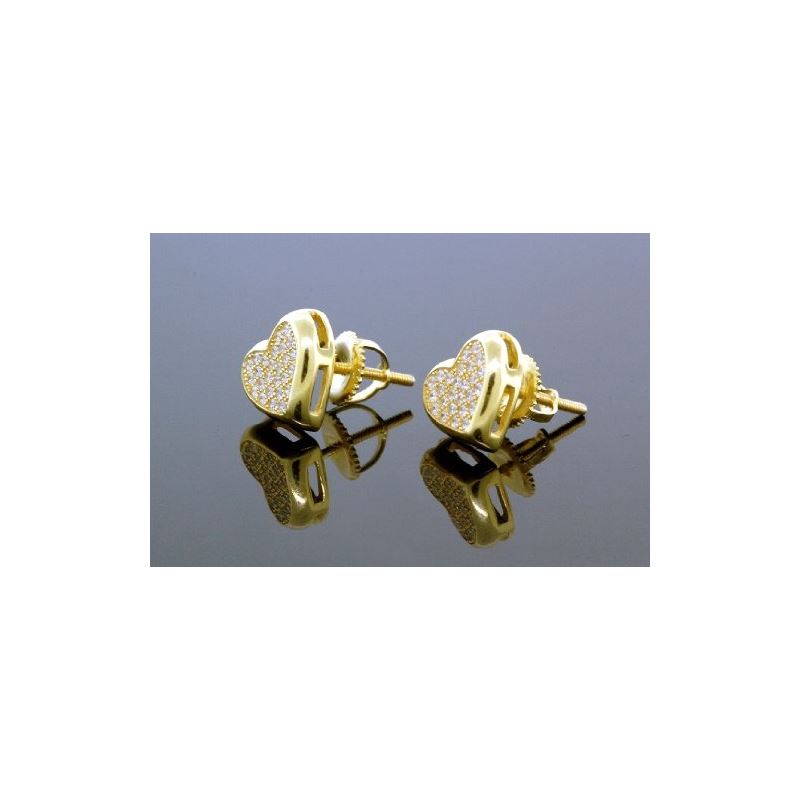 .925 Sterling Silver Yellow Heart White  58828 1