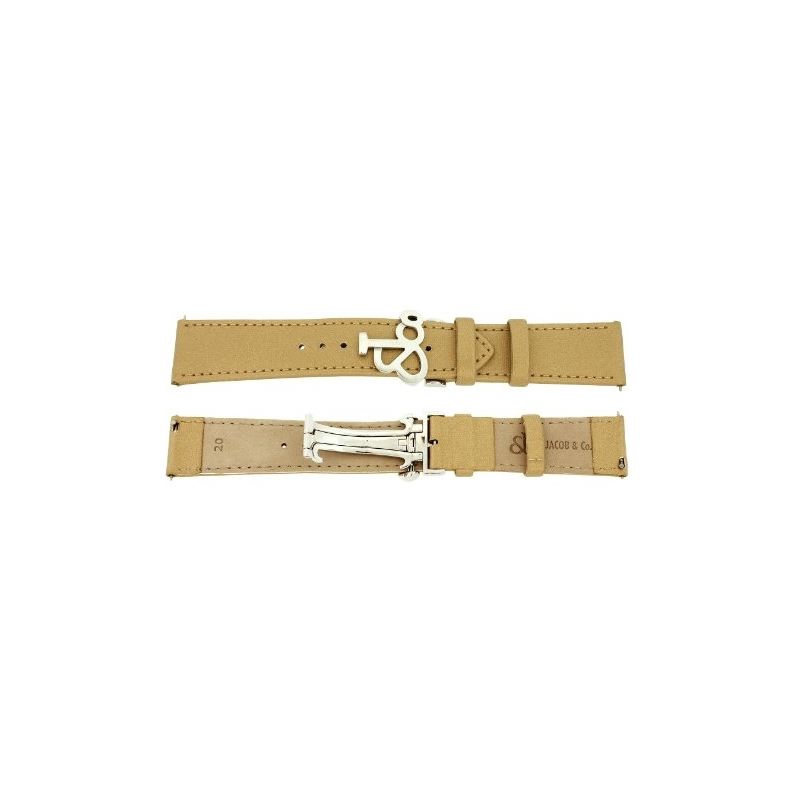 Jacob Co. Genuine Real Satin Gold Band Strap 20MM