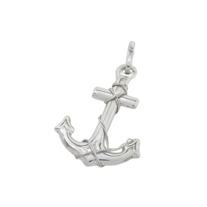 Fancy anchor silver pendant SB55 43mm ta 87654 1