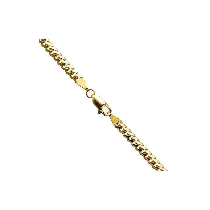 14K YELLOW Gold SOLID ITALY CUBAN Chain  70356 1