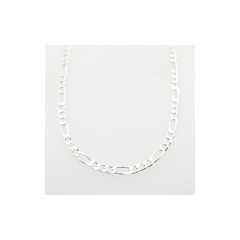 Silver Figaro link chain Necklace BDC73 79627 1