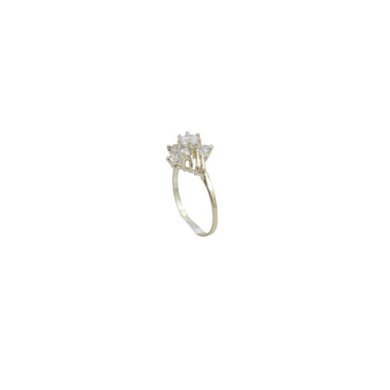 10k Yellow Gold Syntetic white gemstone  62834 1