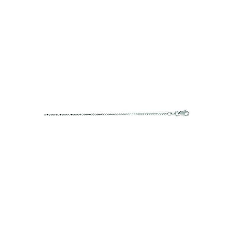 14K White Gold Diamond Cut Bead Chain 18 65087 1