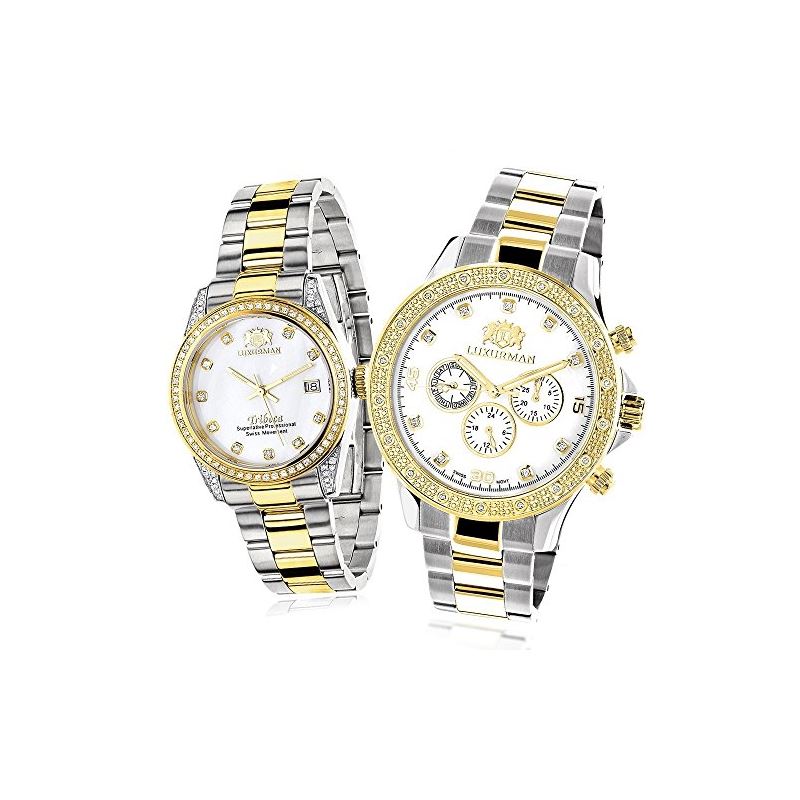 Matching Watches For Couples Two-Tone Yellow Gold
