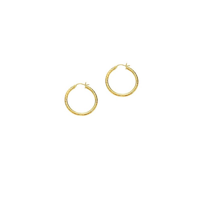 14K Yellow Gold Ladies Hoop Earrings LT2 69199 1