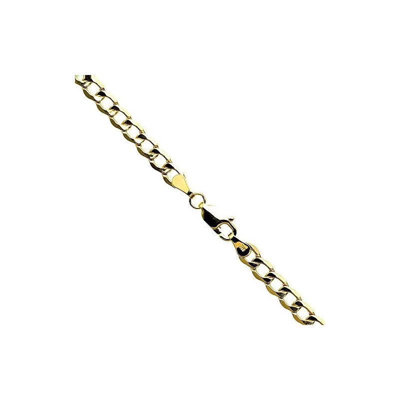 10K YELLOW Gold HOLLOW ITALY CUBAN Chain 61168 1
