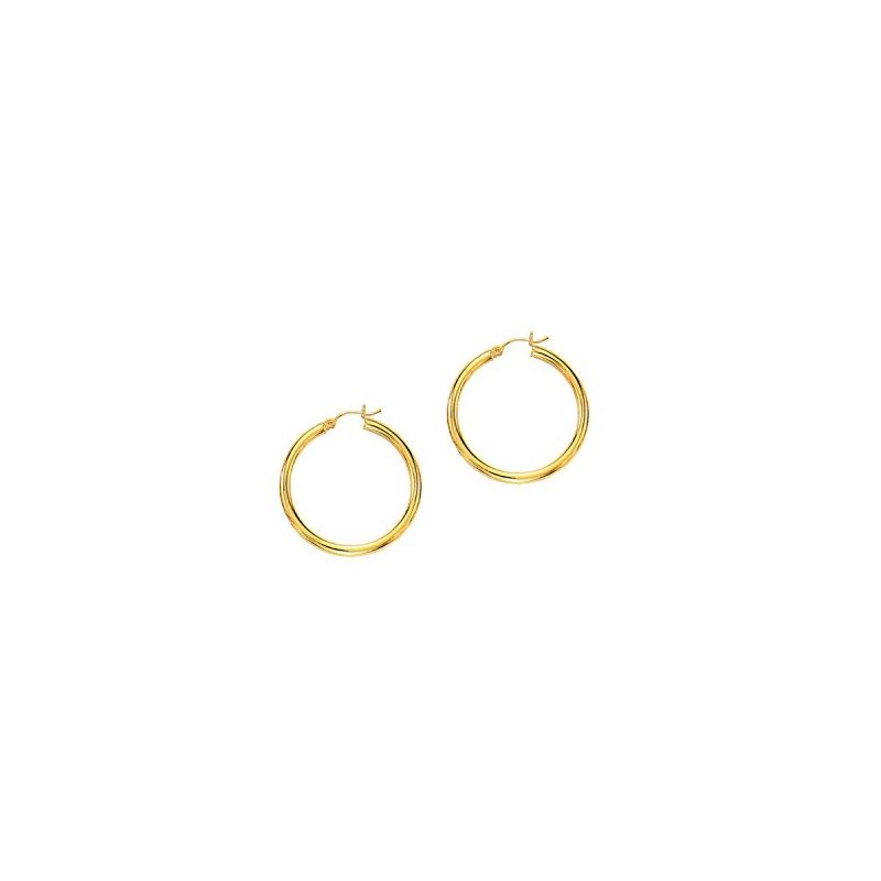 10K Yellow Gold Ladies Hoop Earrings 514 61392 1