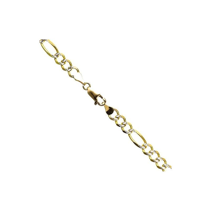 14K Diamond Cut Gold SOLID FIGARO Chain  63437 1