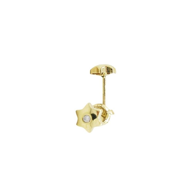 14K Yellow gold Star cz stud earrings fo 70523 1