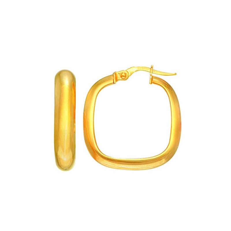 14K Yellow Gold Ladies Hoop Earrings ER3 69162 1