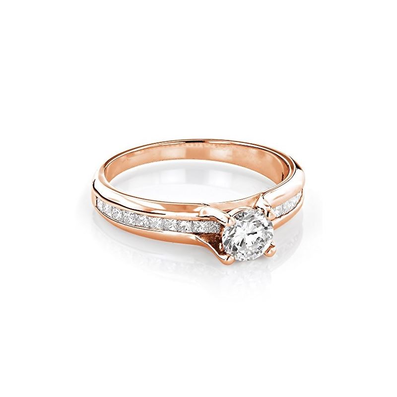 14K Gold G/VS Diamond Engagement Ring (1.1 Cttw, G