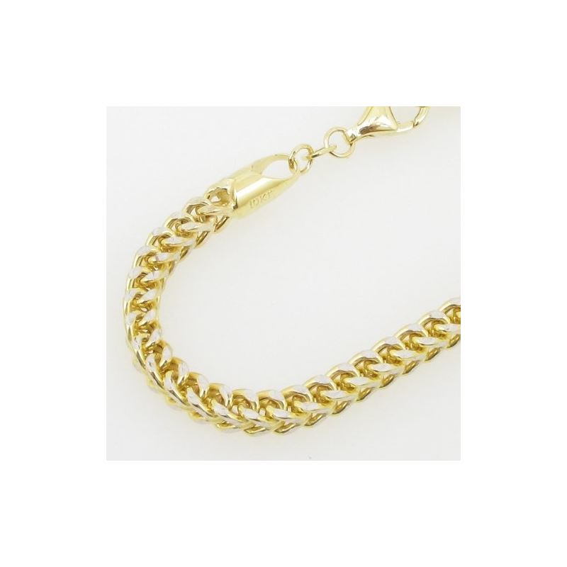 Mens 10k Yellow Gold figaro cuban mariner link bracelet AGMBRP40 7.5 ...