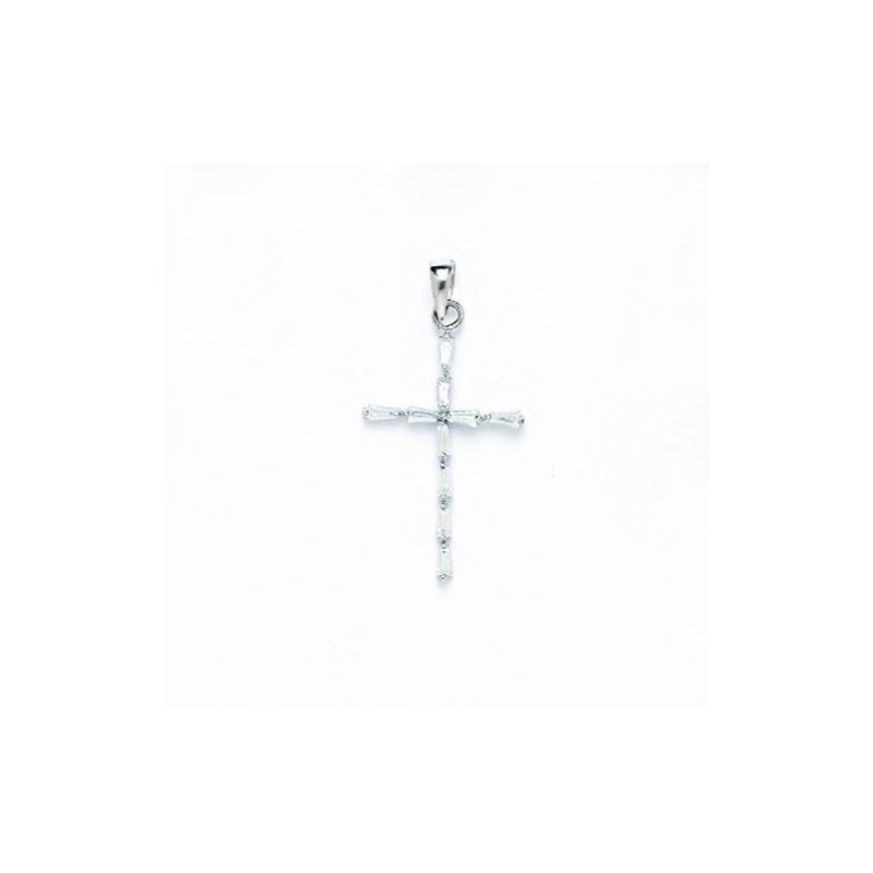 14K Gold Cross Pendant CZ PW49 63516 1