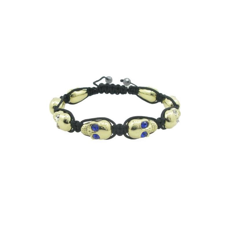 Mens yellow skulls with multi color ston 79091 1