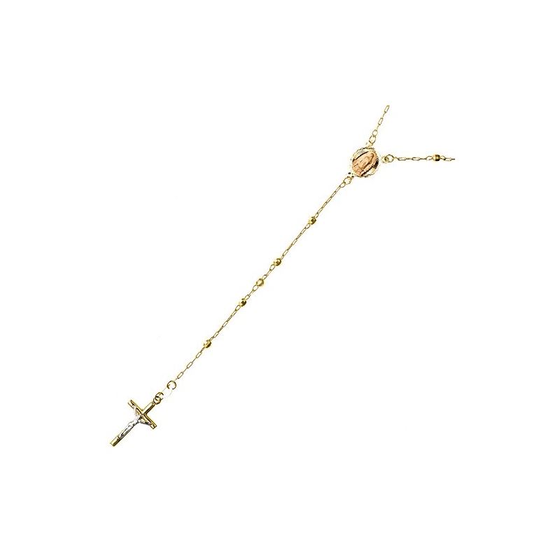14K YELLOW Gold HOLLOW ROSARY Chain - 28 69007 1