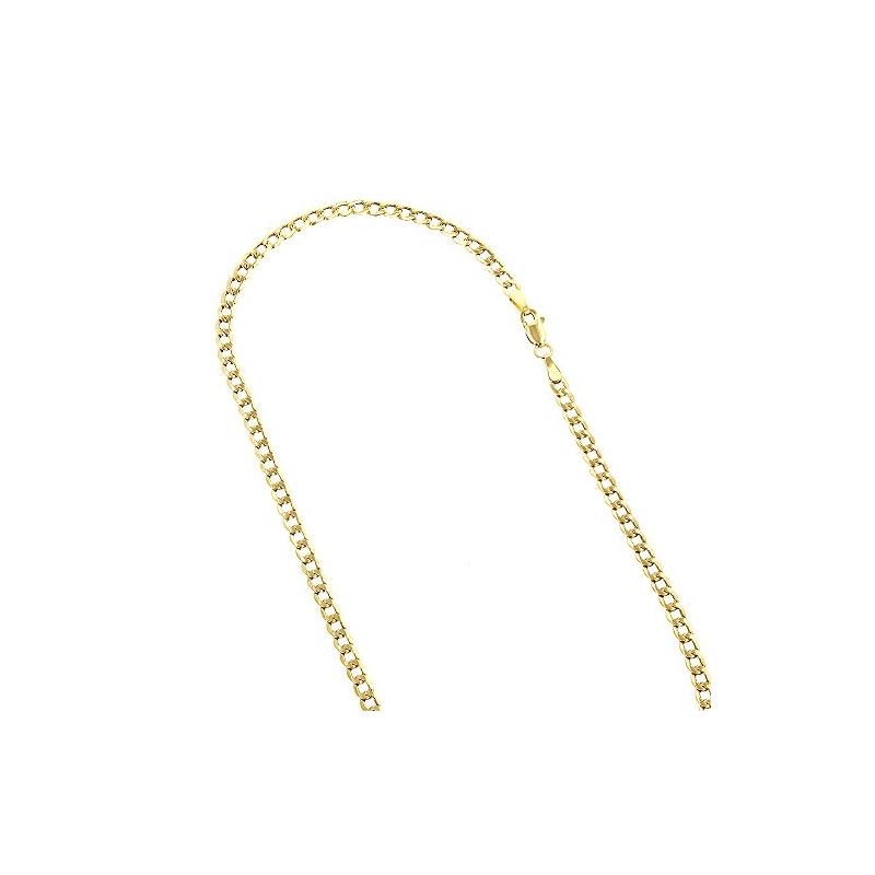 14K Yellow gold HOLLOW cuban link chain  68825 1