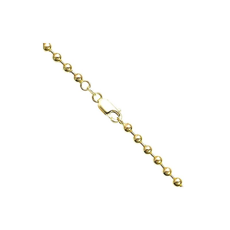 14K YELLOW Gold SOLID BALL Chain - 24 In 70095 1