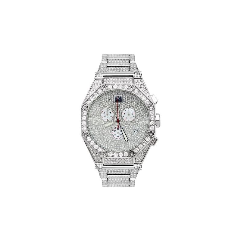 NEW! Men's Octagon Diamond Watch, 20.00 Ctw